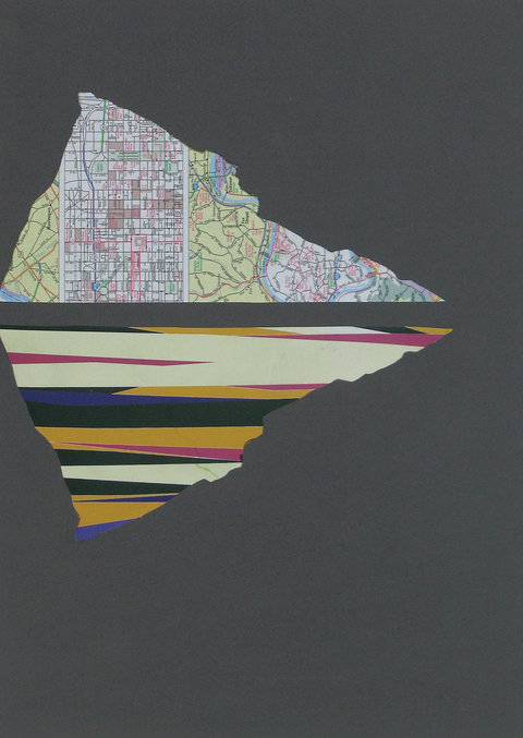 Insula, colaj, tehnica mixta, 41x29, 2013